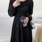 Waist-controlled Slimming Long Sleeve Dress - Image 3