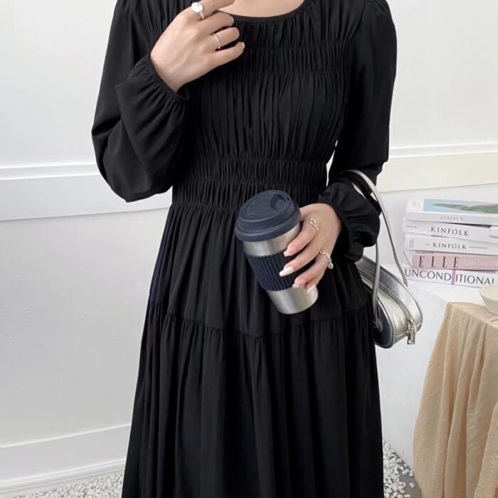 02784bf1-6811-4bed-b09e-0cce3c7ab9eb.jpg Waist-controlled Slimming Long Sleeve Dress - Image 3