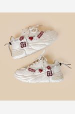 White Thick Soled Sports And Leisure Shoes For Women - Image 4