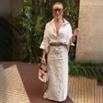 Casual Polo Collar Loose Top Maxi Skirt Suit - Image 5