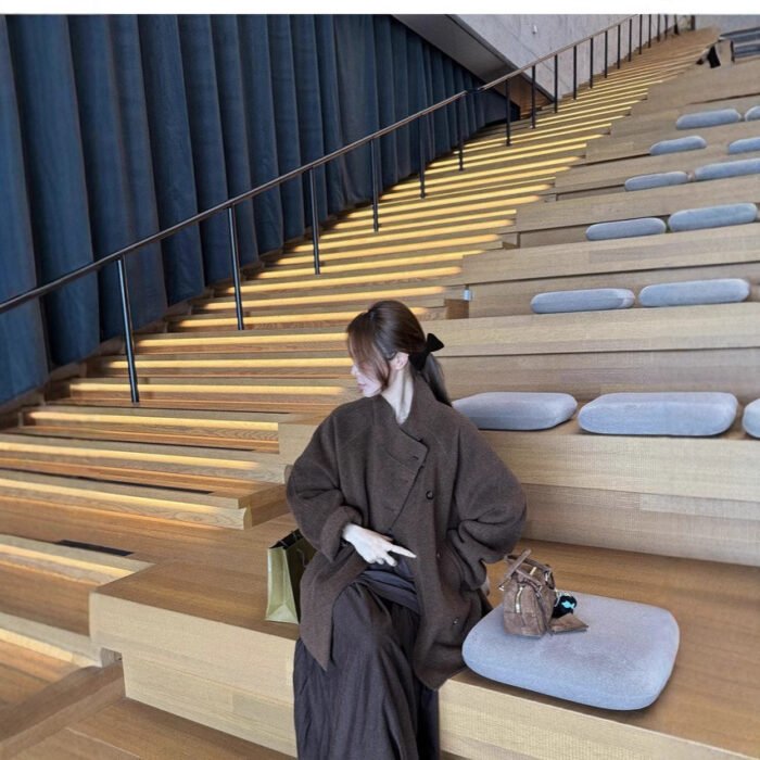 13186f2e-c7f2-4486-b22a-187ce11e283a.jpg Cashmere Double-faced Woolen Goods Short Coat - Image 4