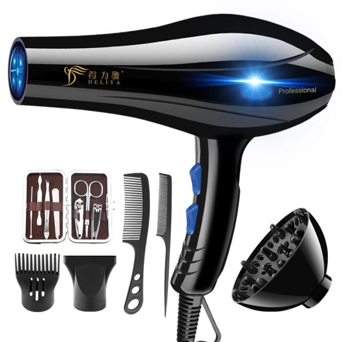 1613710203312.jpg Home Hairdressing High-Power Blue Light Negative Ion Hair Dryer - Image 1