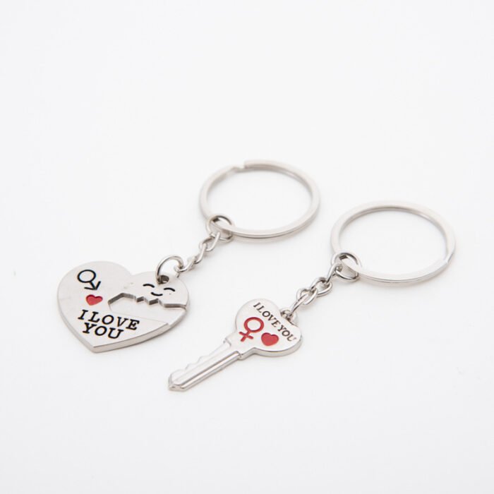 1621243275636.jpg One Arrow Pierced Heart Lovers Zinc Alloy Keychain Lovers - Image 2