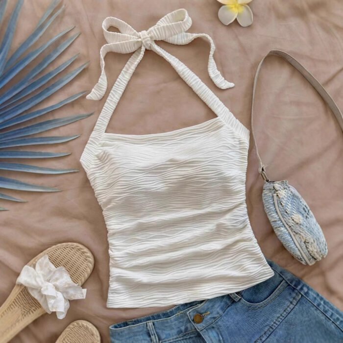 Retro Navel Halter Inner Suspender Women - Image 1