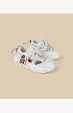 White Thick Soled Sports And Leisure Shoes For Women - Image 5