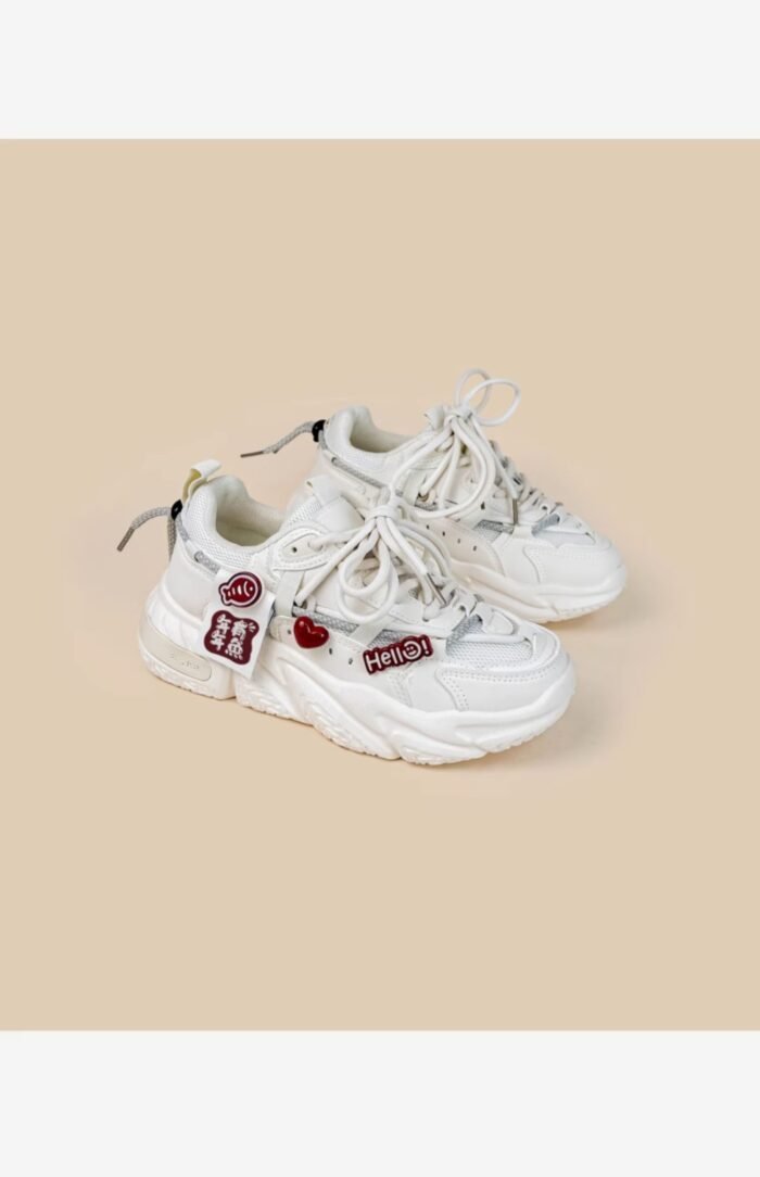 1b6f09c9-38a9-450d-ba16-b270c70fff29.jpg White Thick Soled Sports And Leisure Shoes For Women - Image 5