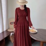 Waist-controlled Slimming Long Sleeve Dress - Image 4