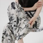Summer Ink Ice Silk Narrow Version Floral Print Casual Jumpsuit Thin - Image 6