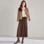 High Waist Fat Cover Slimming Pleated Skirt - Image 3