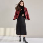 High Waist Fat Cover Slimming Pleated Skirt - Image 5