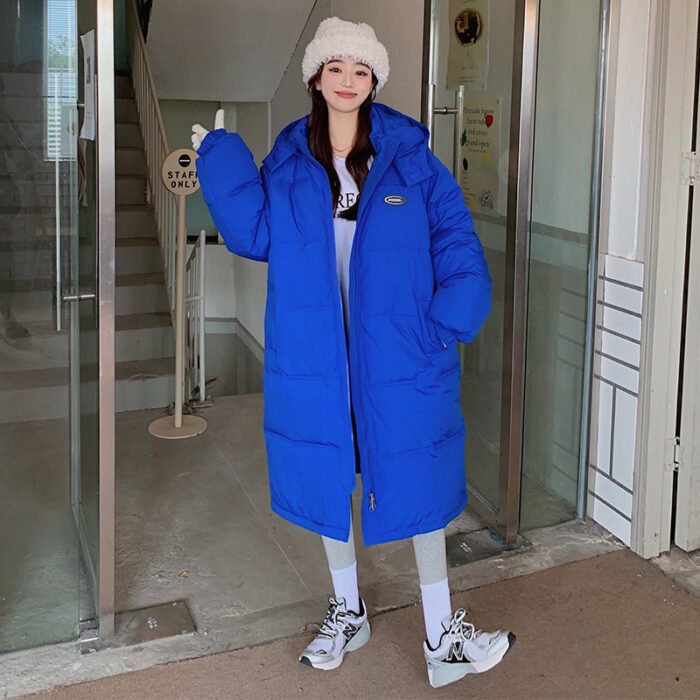 5297c041-5ddd-4fa1-ab32-b76d75cfbf0f.jpg Women's Mid-length Loose Overknee Thickened Cotton Padded Coat - Image 8