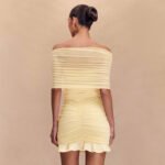 Women's Tube Top Pleated Mesh Splicing Skirt - Image 7