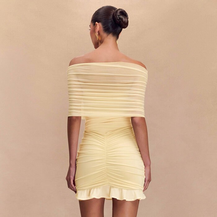 656e3e8d-52a8-445c-814d-c814fa82a467.jpg Women's Tube Top Pleated Mesh Splicing Skirt - Image 7