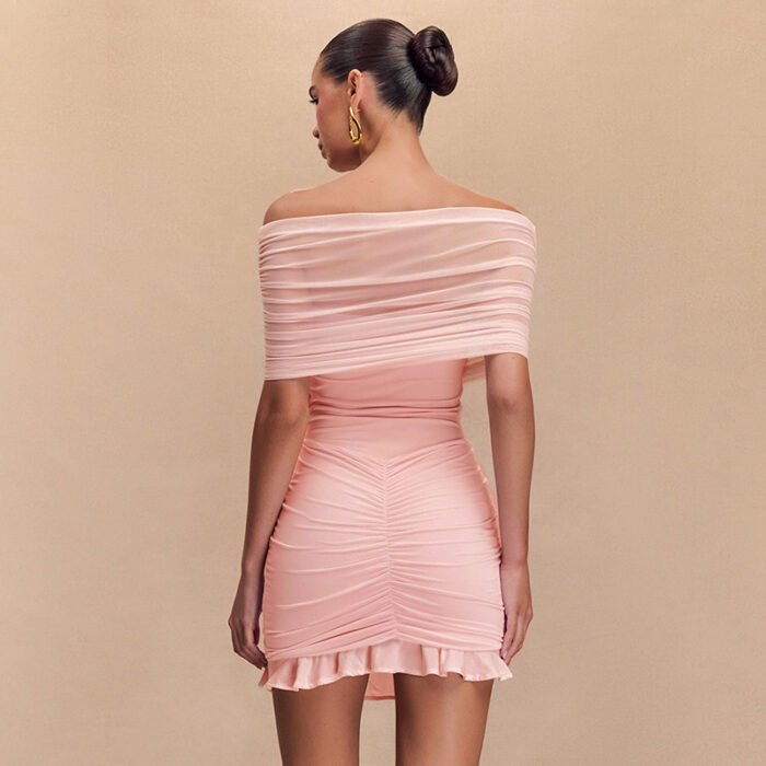 66b095b7-3716-4fd4-a185-a86748dcb005.jpg Women's Tube Top Pleated Mesh Splicing Skirt - Image 8