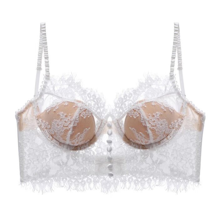 909cc392-280c-476c-b56c-4392ce08d964.jpg Women's Ultra-thin Lace Underwear Breast Holding Anti-SAG Bra - Image 3
