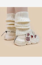 White Thick Soled Sports And Leisure Shoes For Women - Image 8