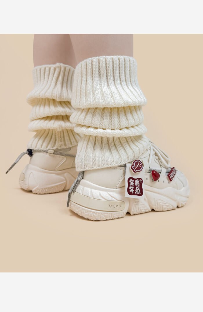 99cdcc67-c51f-4c9e-b9dc-cd6668ed0f9a.jpg White Thick Soled Sports And Leisure Shoes For Women - Image 8