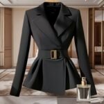 Black Suit Slim-fit Jacket Elegant Socialite Design Sense - Image 3
