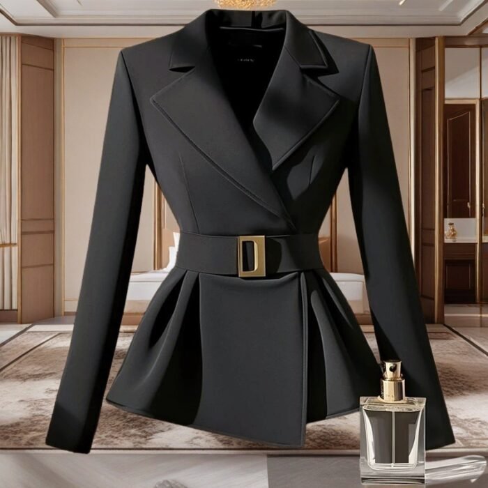 O1CN011nFnLX2I695ToWKl0_2219055019236-0-cib.jpg Black Suit Slim-fit Jacket Elegant Socialite Design Sense - Image 3
