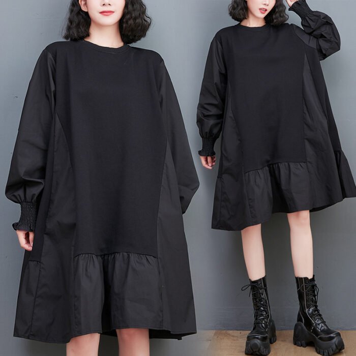 O1CN0121OewH1cdNvUWMJoC_4217713623-0-cib.jpg Personality Women's Mid-length Stitching Dress - Image 1