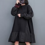 Personality Women's Mid-length Stitching Dress - Image 4