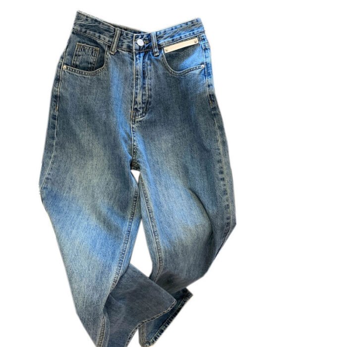 O1CN01460s6D2FOyIXLXTmA_2208857268871-0-cib.jpg Women's High Waist Mopping Jeans Loose Wide-leg Straight Trousers - Image 7