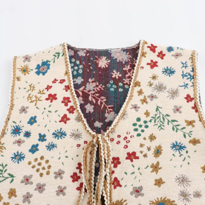 Jacquard Casual Women's Fashion Vest - Image 3