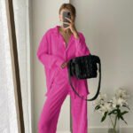 Women's Fashionable Simple Wide-leg Pants Suit - Image 5