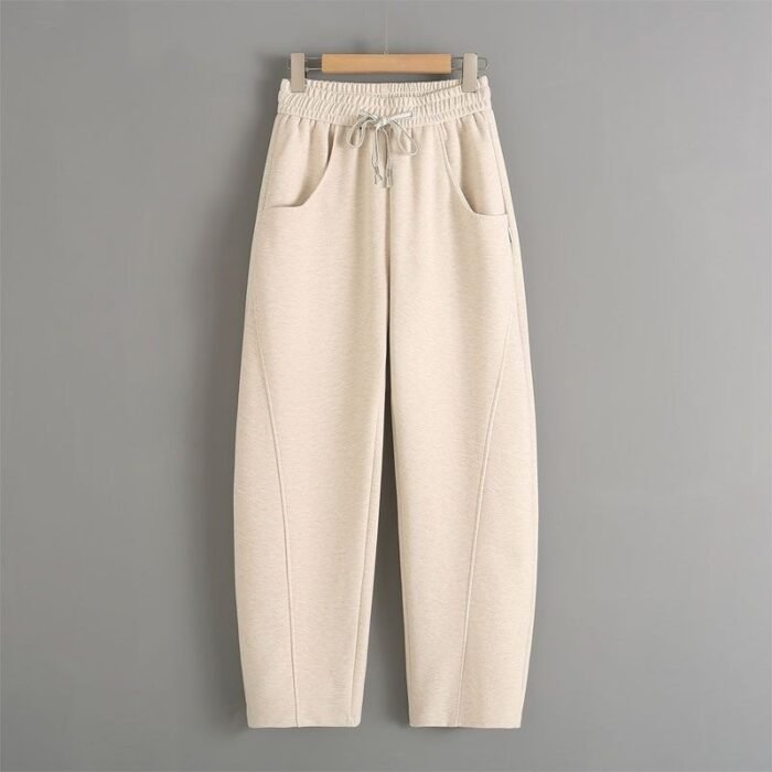 O1CN01Bwr4Z21ijh6k5D0xO_2218388134449-0-cib.jpg Fleece-lined Elastic Sickle High Waist Slimming Pants - Image 10