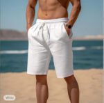 Drawstring Elastic Waist Straight Breathable Shorts - Image 9