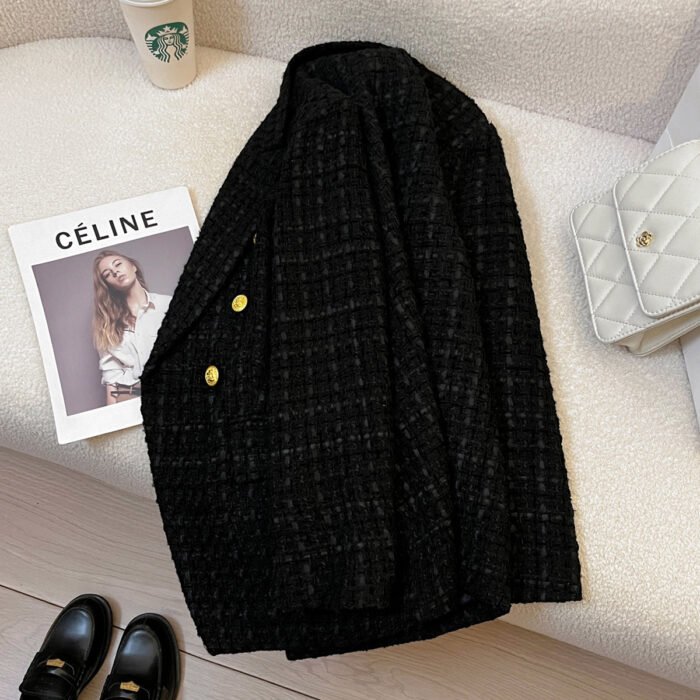 O1CN01Dim9u62MIkQN8sDCf_2208687069805-0-cib.jpg Black Tweed Suit Jacket Clothing High Sense - Image 5