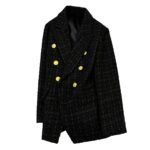 Black Tweed Suit Jacket Clothing High Sense - Image 4