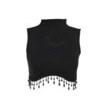 Moon Chain Small Size Turtleneck Sleeveless Women's Top - Image 3