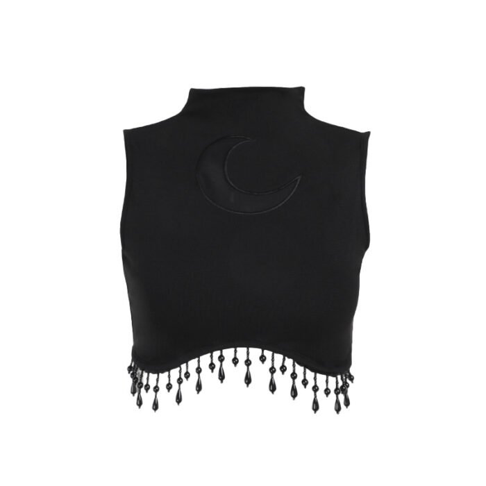 O1CN01H8s3Bx1MhTZp98fij_3900101466-0-cib.jpg Moon Chain Small Size Turtleneck Sleeveless Women's Top - Image 3