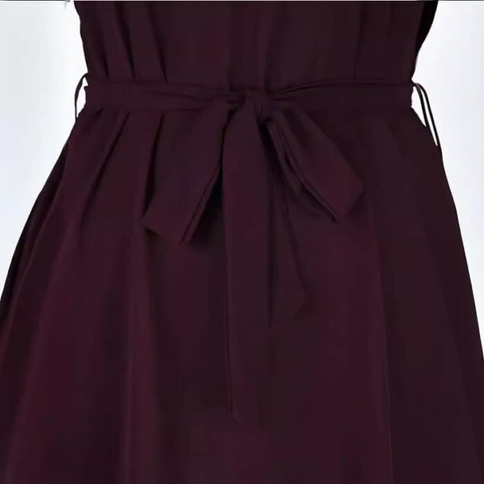 Women's Fashion Bowknot Short Sleeve Dress - Image 8