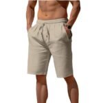 Drawstring Elastic Waist Straight Breathable Shorts - Image 10