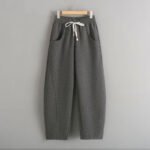 Fleece-lined Elastic Sickle High Waist Slimming Pants - Image 2