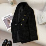 Black Tweed Suit Jacket Clothing High Sense - Image 3