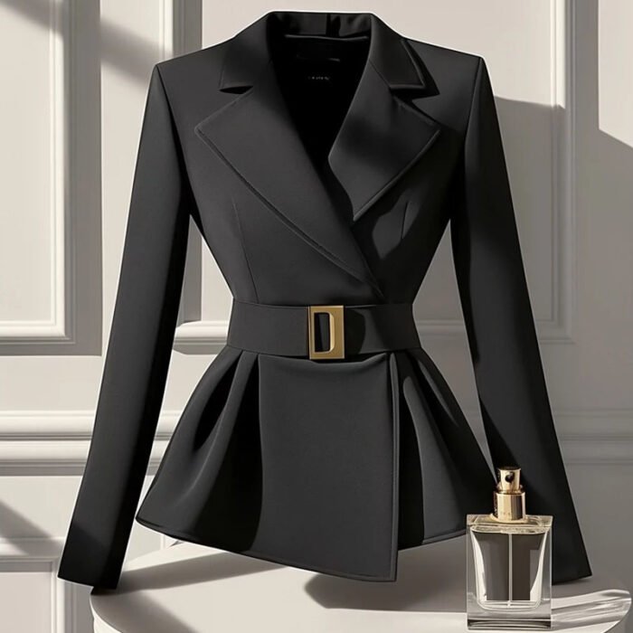 O1CN01OAdK3b2I695VGfYKe_2219055019236-0-cib.jpg Black Suit Slim-fit Jacket Elegant Socialite Design Sense - Image 4