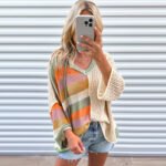 Summer New Pullover V-neck Sweater Women's Casual All-matching - Image 4