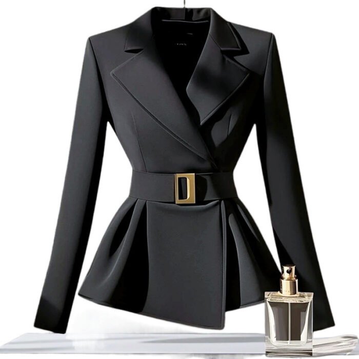 O1CN01Rwm7b02I695V9fbGx_2219055019236-0-cib.jpg Black Suit Slim-fit Jacket Elegant Socialite Design Sense - Image 5