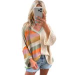 Summer New Pullover V-neck Sweater Women's Casual All-matching - Image 3