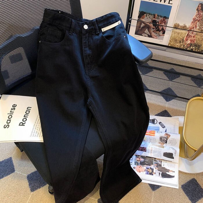 O1CN01WyJIJL2FOyIRX5EFU_2208857268871-0-cib.jpg Women's High Waist Mopping Jeans Loose Wide-leg Straight Trousers - Image 6