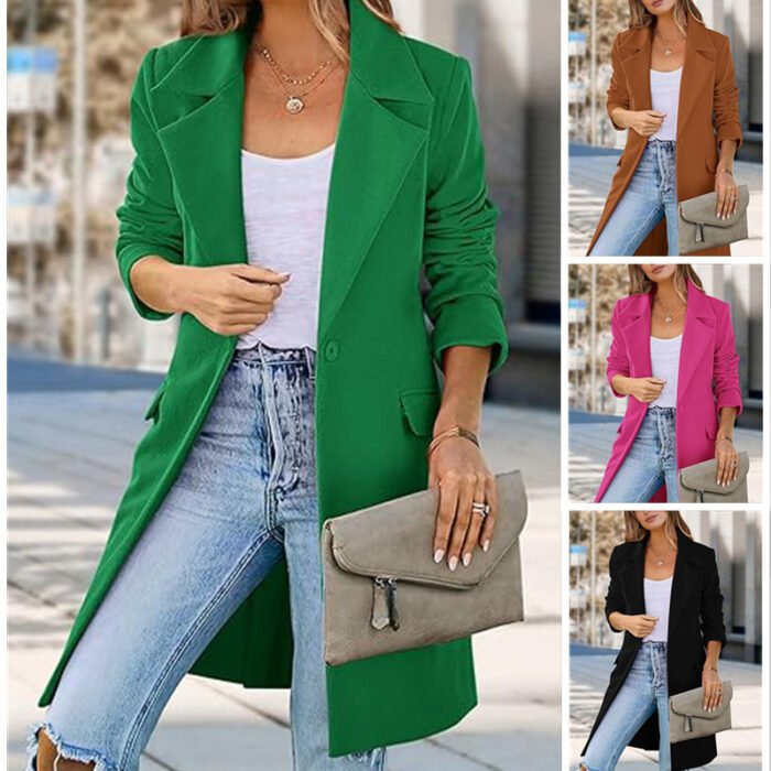 O1CN01bZk8OZ2HuEkLMOkE9_2204258239210-0-cib.jpg Women's Fashion Personality Woolen Cardigan Coat - Image 2