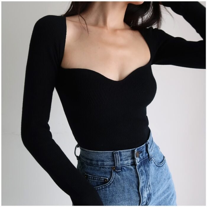 French Knitted Bottoming Sweater Women - Image 4