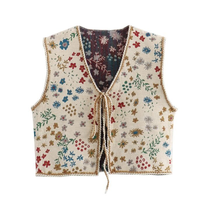 Jacquard Casual Women's Fashion Vest - Image 5
