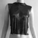 Personalized Metal Sequins Sleeveless Top For Women - Image 6