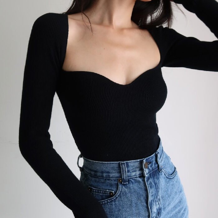 French Knitted Bottoming Sweater Women - Image 1