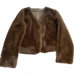 Women's Short Solid Color Eco-friendly Fur Jacket - Image 7