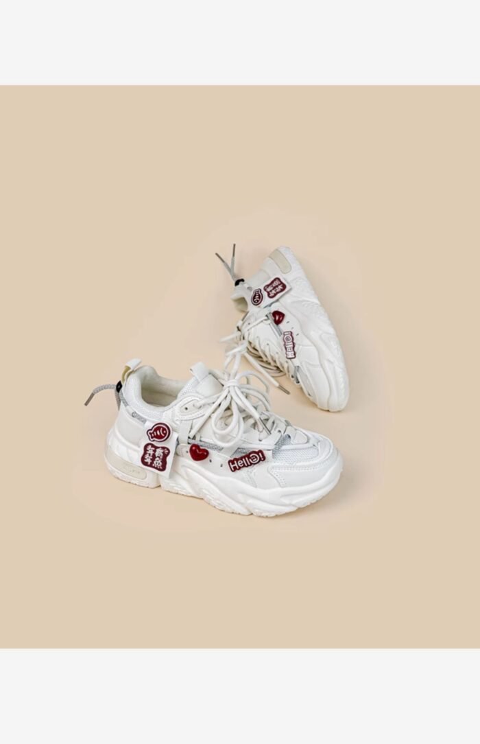 c908dc4e-81a5-4133-bdb3-4b14cc136b82.jpg White Thick Soled Sports And Leisure Shoes For Women - Image 7